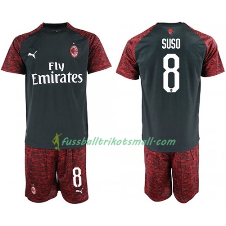 Fußballtrikots AC Mailand Suso 8 Kinder 2018-2019 Kurzarm Ausweichtrikot kaufen